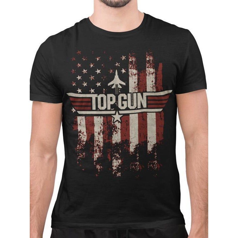 Top Gun USA Flag T-Shirt