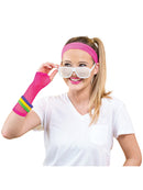Neon Pink 80's Hairband Costume Accessory