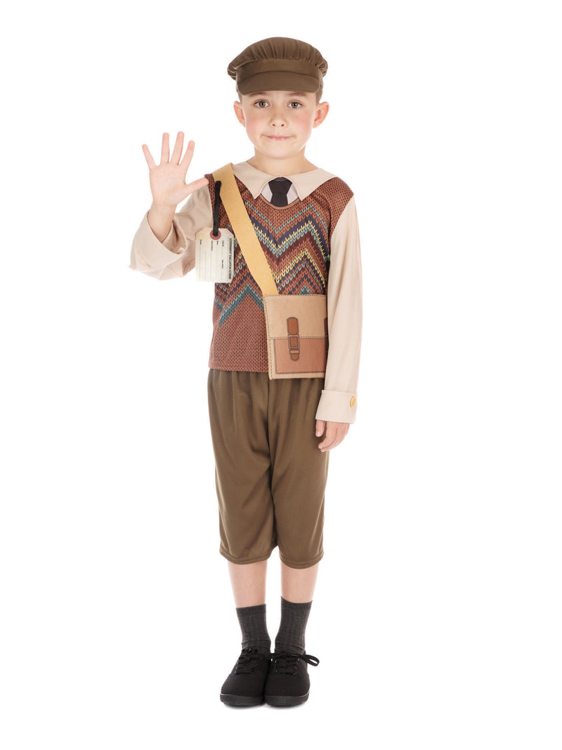 Child's Evacuee Schoolboy Costume