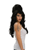 Beehive Black & Rose Wig