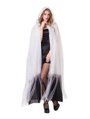 White & Black Ladies Hooded Cape