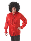 Adult Satin Ruffle Shirt