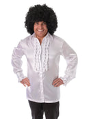 Adult Satin Ruffle Shirt