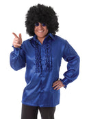 Adult Satin Ruffle Shirt