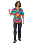 Adult Groovy Psychedelic Hippie Top & Necklace