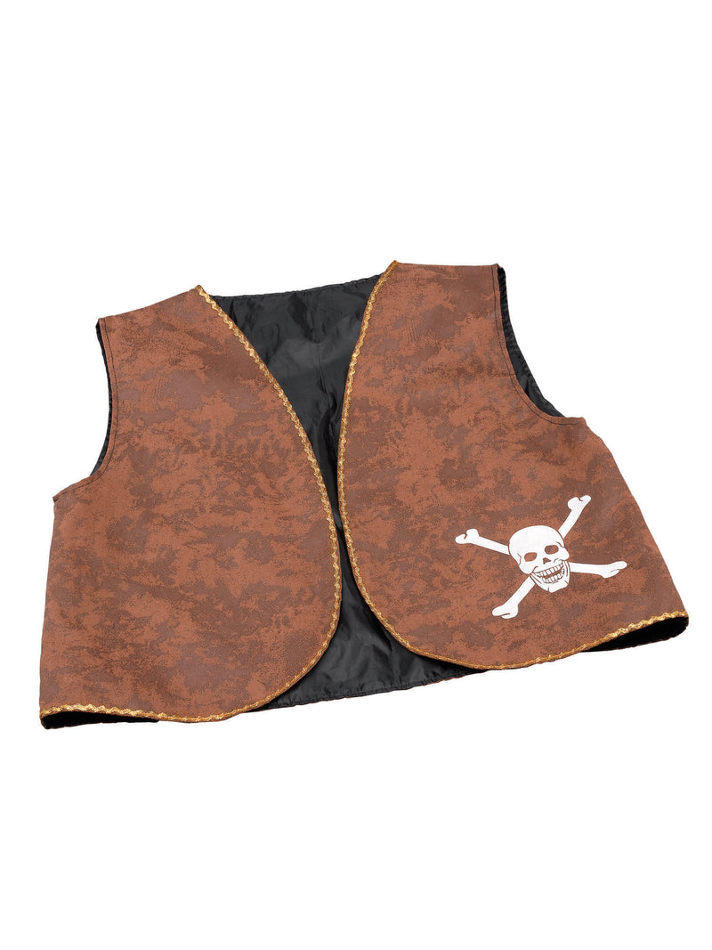 Distressed Brown Pirate Waistcoat Costume Accessory