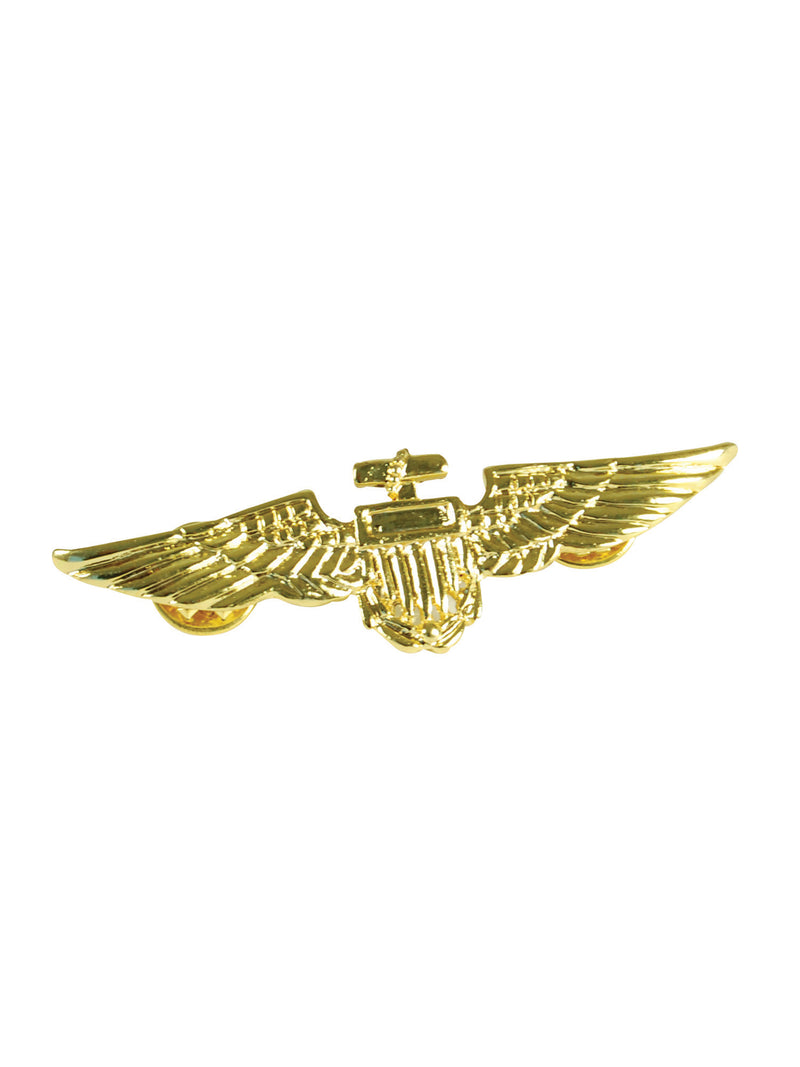 Gold Aviator Pin Metal Costume Accessory