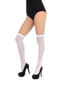 White Over Knee Stockings Costume Accessory