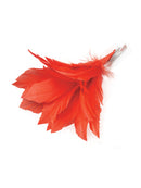 Red Feather Flower Clip Costume Accessory