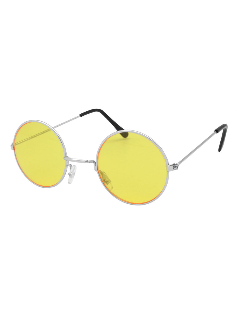Yellow 60's Style Glasses Costume Accessory