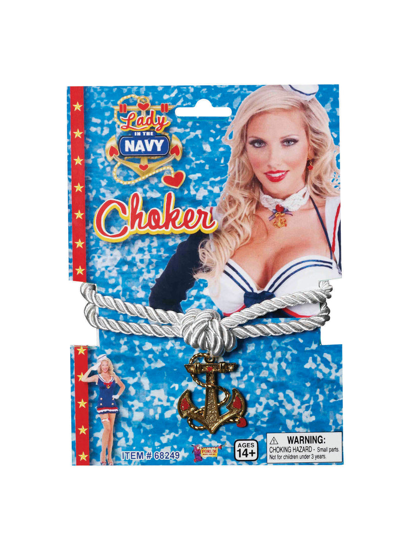 Lady In The Navy Choker Costume Accessory