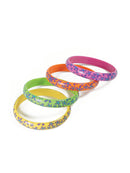 Hippie Flower Bracelets Costume Accessory