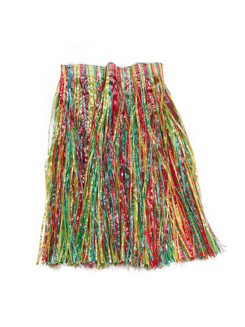 Multi-coloured Grass Skirt Costume Accessory