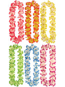 6 Assorted Colours Hawaiian Leis & Beads Costume Accessory