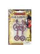 Steampunk Gear Earrings Costume Accessory