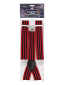 Red & Blue Striped Braces Costume Accessory