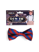 Red & Blue Striped Bow Tie Costume Accessory