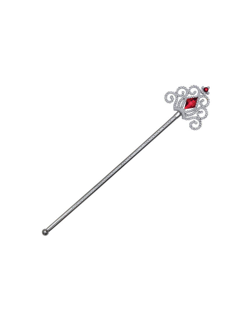 Silver Wand With Red Stones Costume Accessory