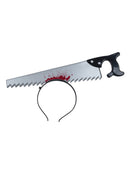 Saw In Head On Headband Costume Accessory