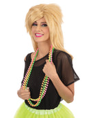 80's Neon Beaded Necklace Costume Accessory