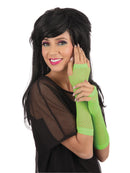 Green Gloves Fingerless Fishnet Costume Accessory