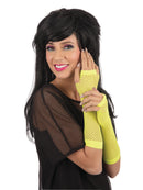 Yellow Gloves Fingerless Fishnet Costume Accessory
