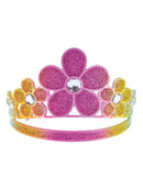 Rainbow Glitter Flower Tiara Costume Accessory