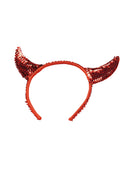 Sequin Devil Horns Costume Accessory