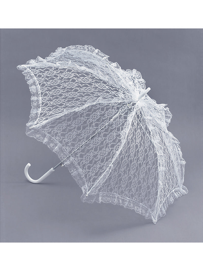 White Lace Parasol Costume Accessory