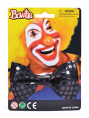 Black Sequin Bow Tie Costume Accessory