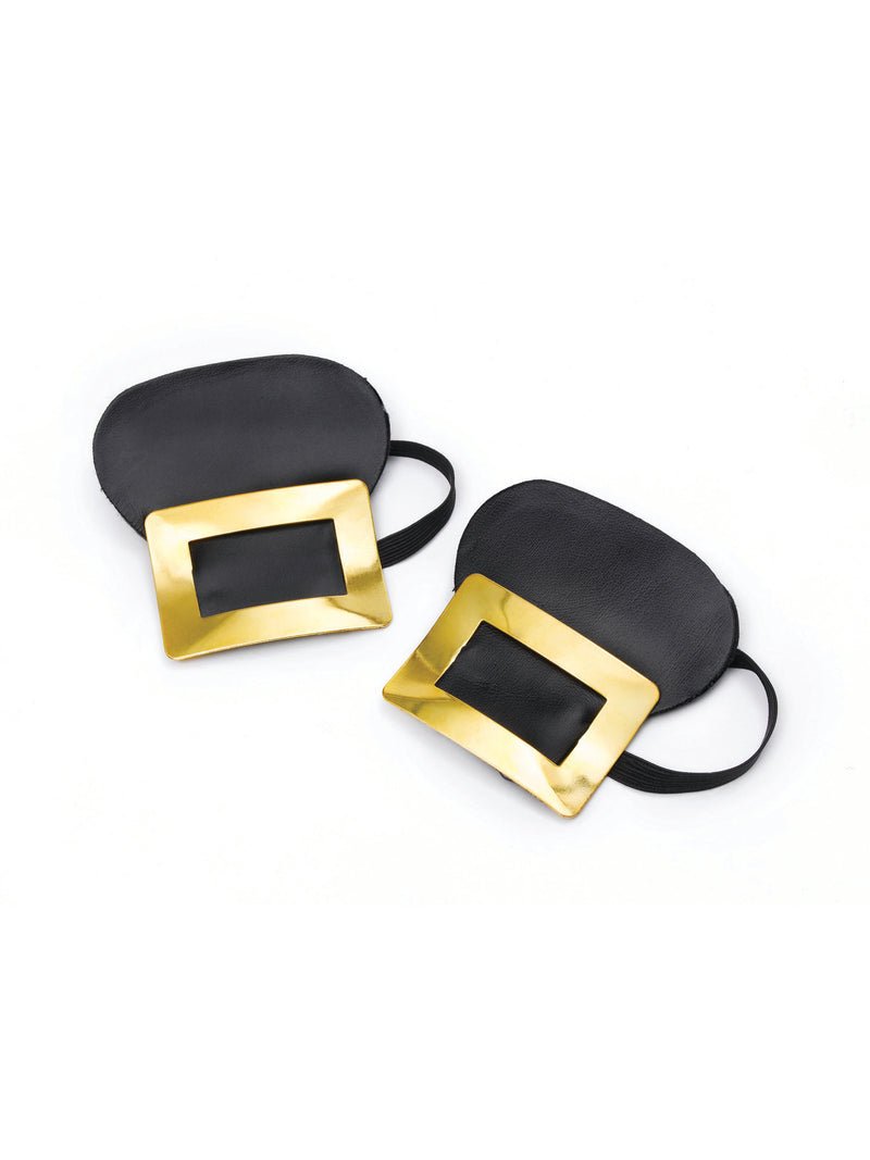 Gold Metal Shoe Buckles Costume Accessory