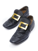 Gold Metal Shoe Buckles Costume Accessory