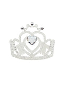 Tiara White Glitter & Heart Stone Costume Accessory