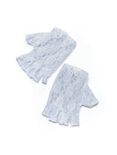 White Fingerless Gloves Costume Accessory