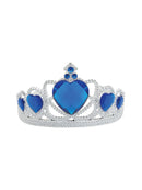 Tiara Silver & Blue Stone Costume Accessory