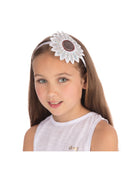 White Sunflower Headband Costume Accessory