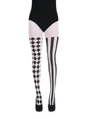 Black & White Harlequin Tights Costume Accessory