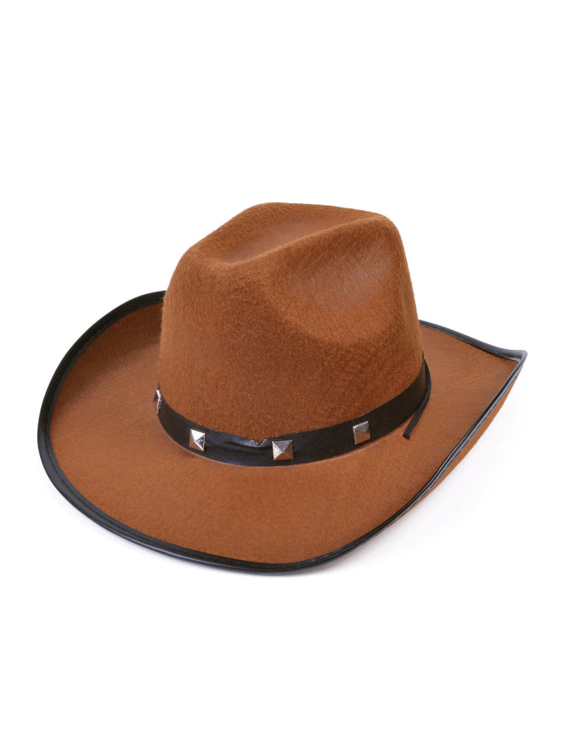 Brown Cowboy Studded Hat