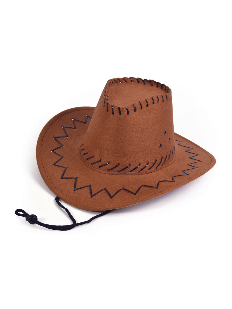 Brown Stitched Cowboy Hat