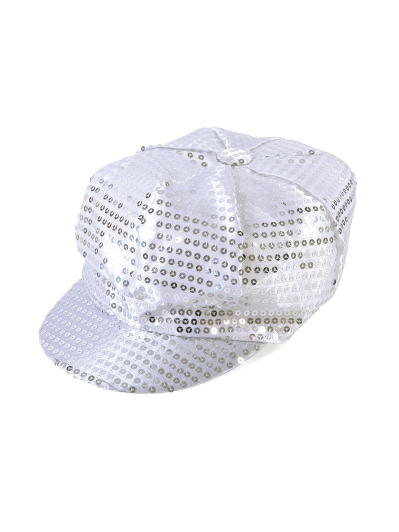 Silver 70'S Style Sequin Cap