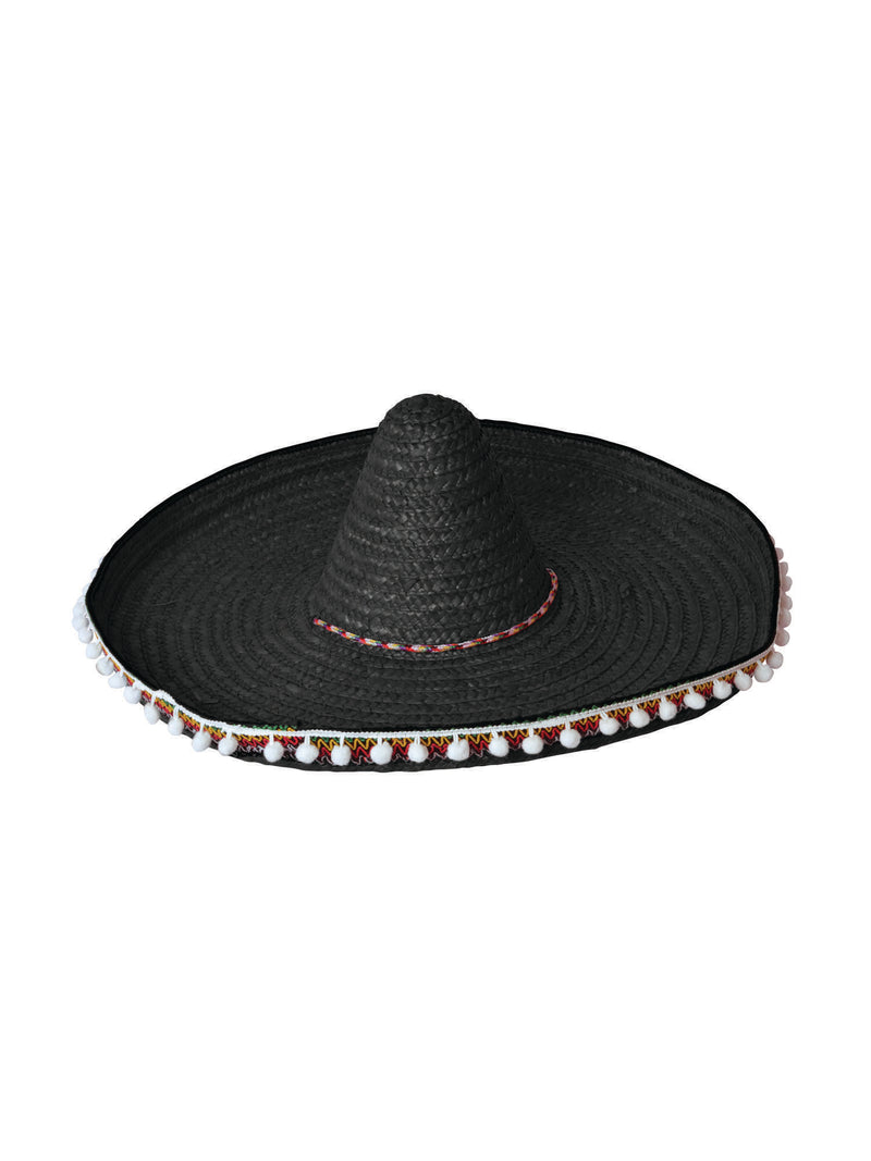 Black Straw Sombrero