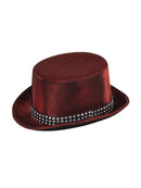 Metallic Red Top Hat With Band