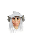 Witch Mask With Grey Hat & Hair