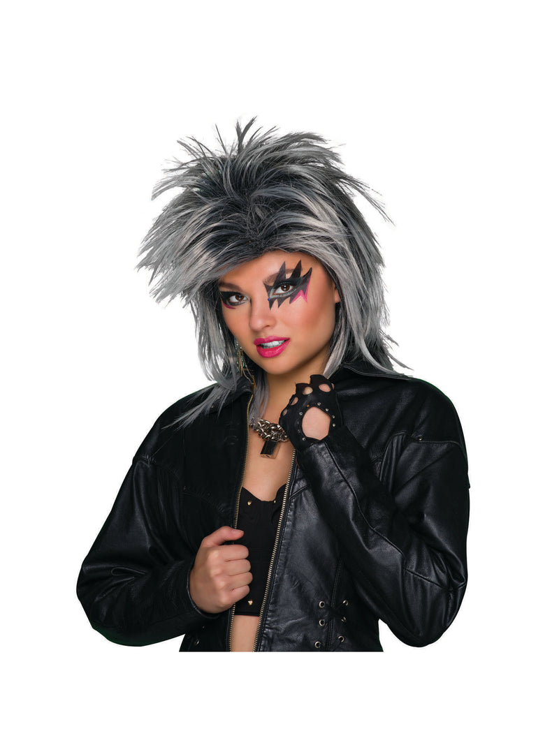 Silver Foxy Rocker Wig