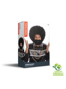 Black Afro Wig And Facial Hair