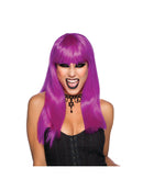 Purple Passion Black Wig