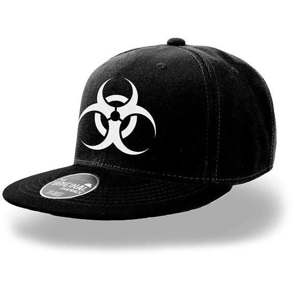 Black Biohazard Symbol Baseball Cap