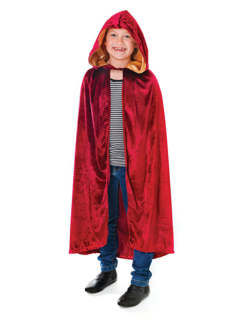 Child's Velvet Hooded Cloak Costume