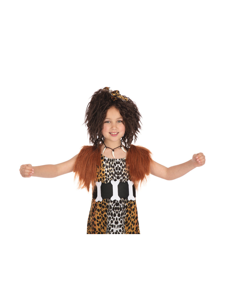 Child's Cave Girl And Wig Costume