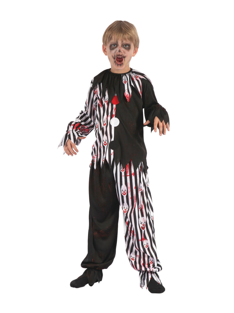 Child's Bloody Harlequin Clown Costume